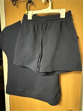 Women’s Textured Set  - Navy Blue